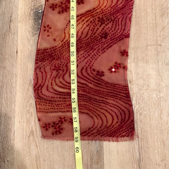 Hand Painted Silk & Velvet Scarf - Picture 7 of 9